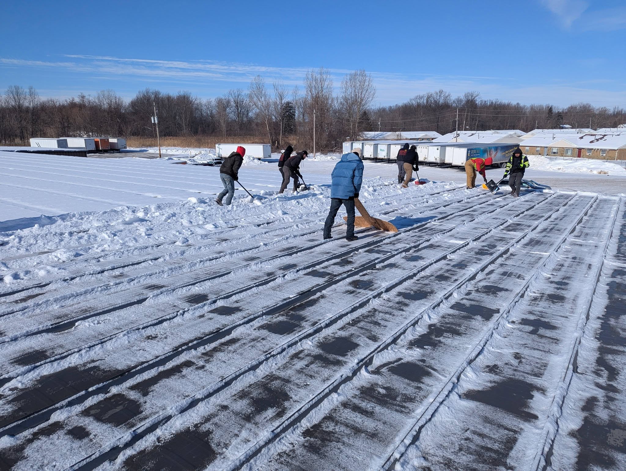 Kingpin Construction crew at work on a Northeast Ohio roof